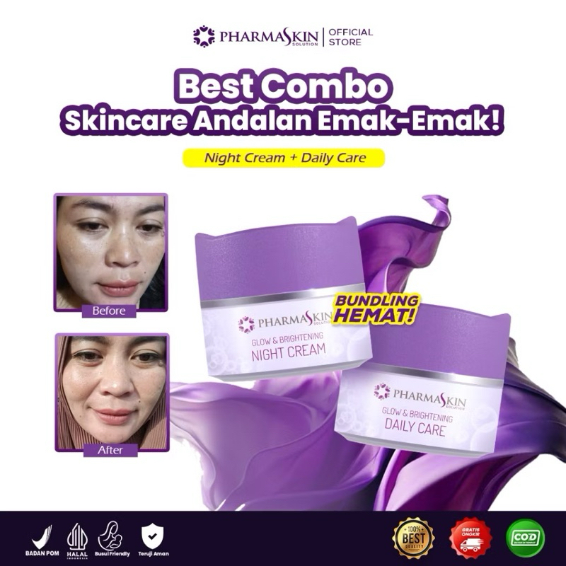 cod 2 in 1 pharmaskin . dayli craem dan night cream, krim siang malam pharmaskin