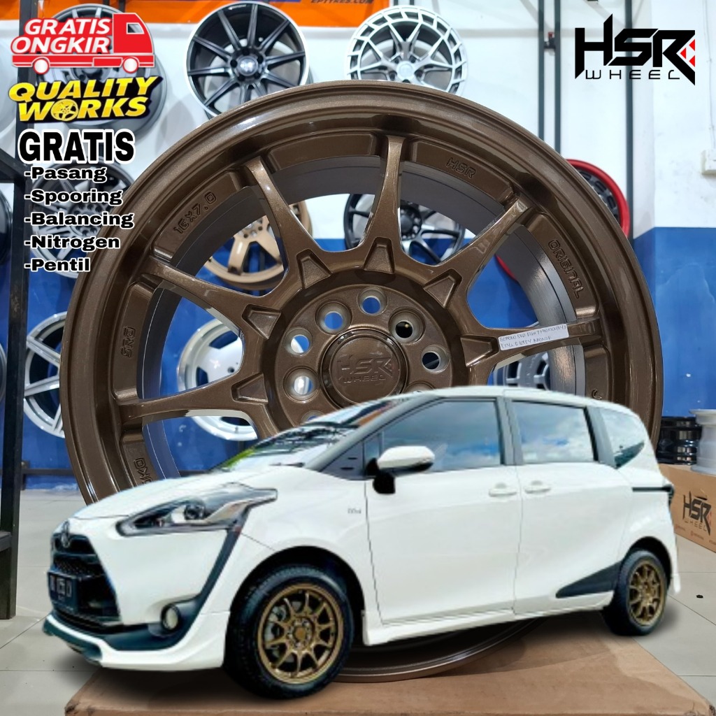 VELG MOBIL TOYOTA SIENTA RING 16 VELG RACING JDM HSR WHEEL SRD BOROKO