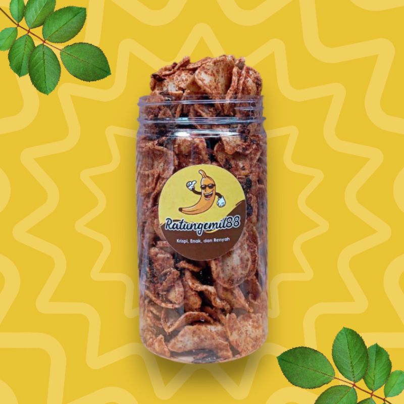 

Basreng Pedas Daun Jeruk / Basreng Koin Viral Toples 1000ml