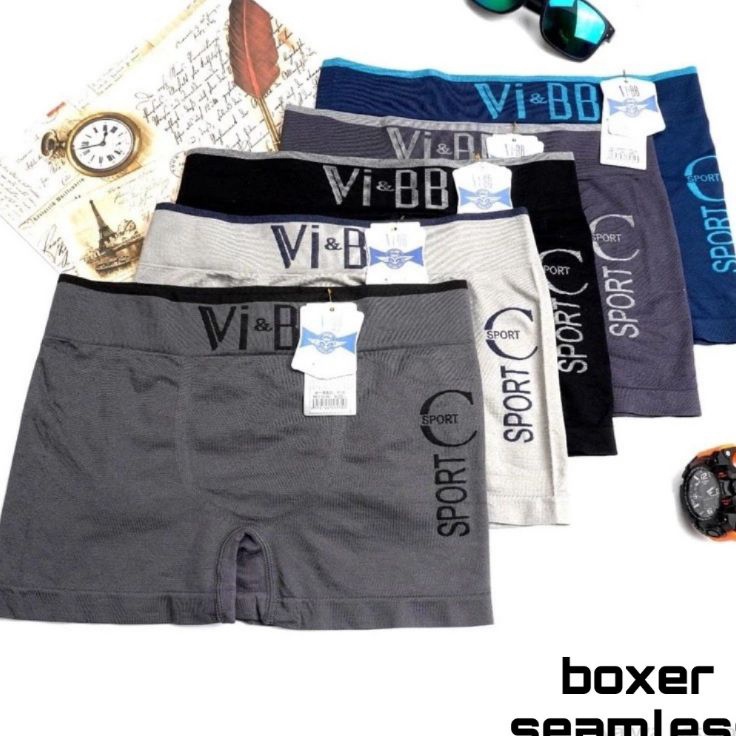 Miliki grosir 6pc cd boxer pria Vibb seamless  vibb  MR DAX pria cowo keren CD boxer VIBB