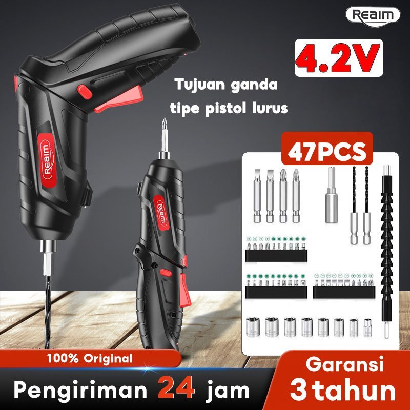 COD Mesin Bor Obeng Baterai Cordless Folding Li-ion Cordless Drill Set - Toolbox Set - Cordless - Sc