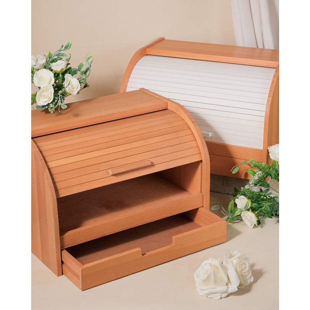 Ava Bread Box - Kotak kayu storage aesthetic