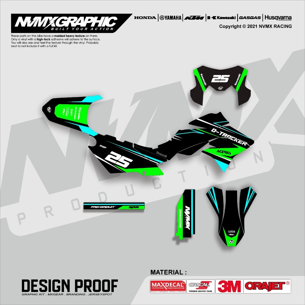 STIKER DECAL DTRACKER HIJAU FULLBODY DESAIN CUSTOM