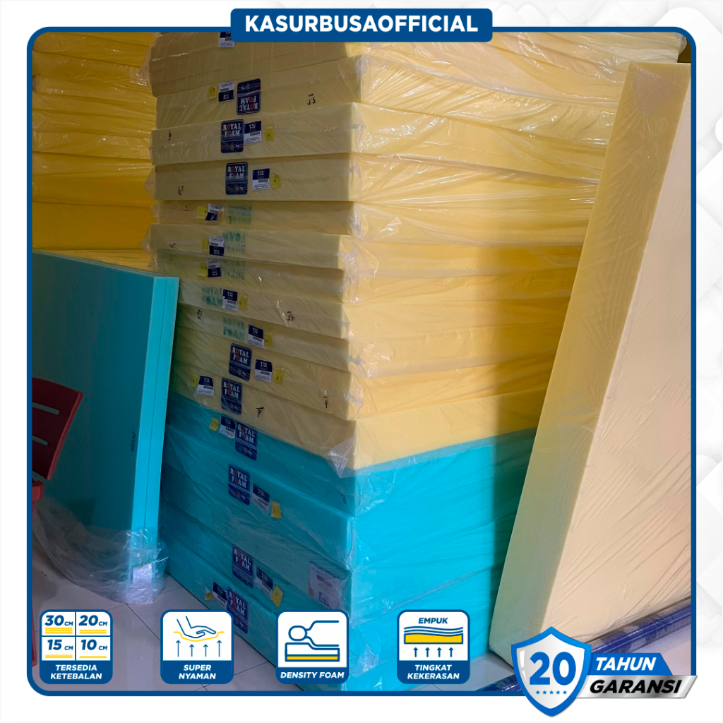 Kasur Busa Royal Foam D24 Light Green Garansi 20 Tahun Anti Kempes Tersedia Semua Ukuran