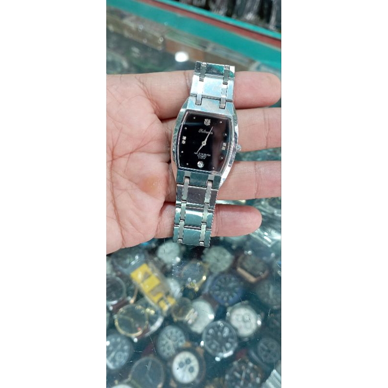 jam tangan pria stainless steel tetonis tipis anti karat anti air elegan
