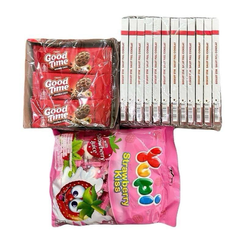 

PAKET JAJANAN ANAK 1 (12 Cleonie+25 Yupi+12 Goodtime) Snack Cemilan