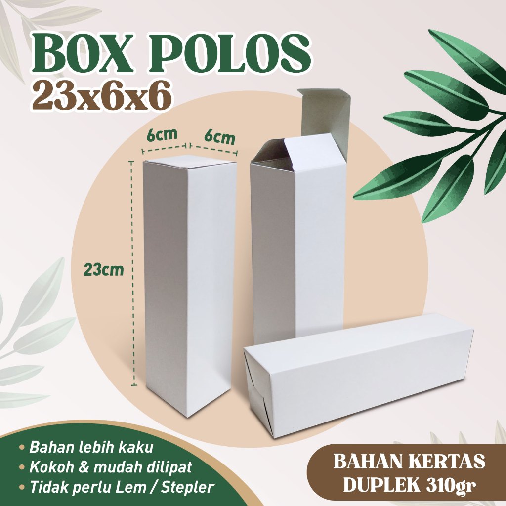 

DUS BOX POLOS / BOX BOTOL / PACKAGING - Ukuran 6 x 6 x 23 cm