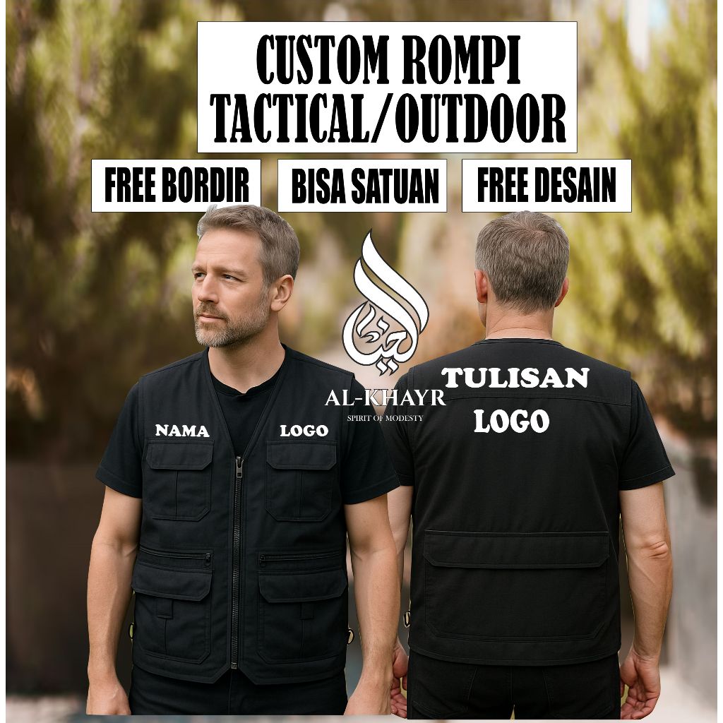 Rompi Custom Bordir Rompi Outdoor Rompi Tactical