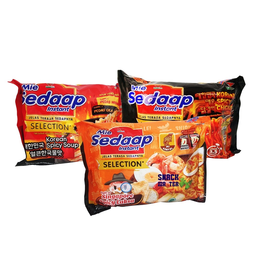 

Mie Sedap / Sedaap Singapore Spicy Laksa , Korean Spicy Soup Selection , Korean Spicy Goreng