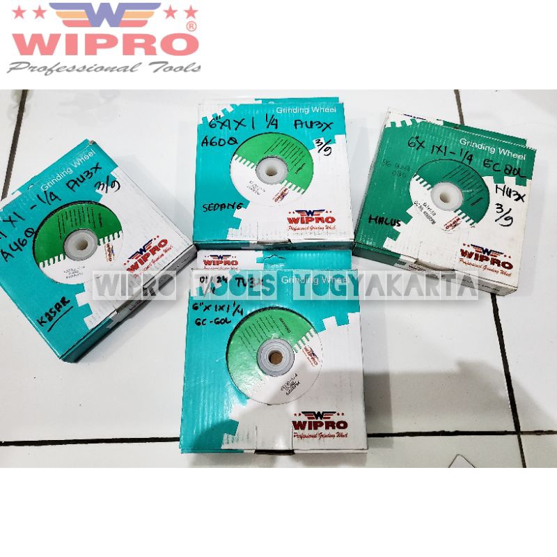 Wipro Batu Gerinda Duduk 6 Inch / Batu Gerinda Asah / Grinding Wheel 6"×1×1¼