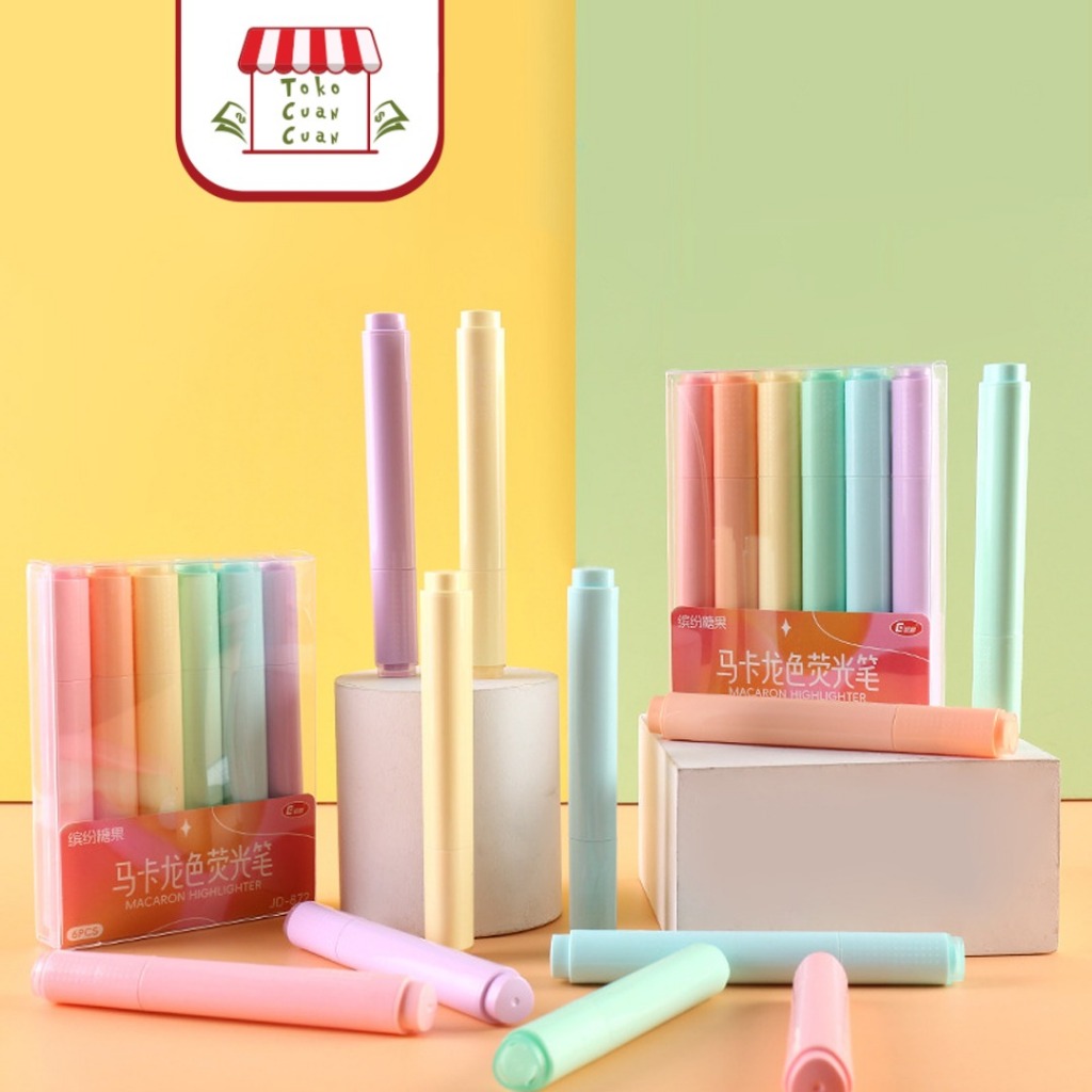 

TCC 1 Set Isi 6 Warna Highlighter Macaron Pastel Colors Penanda Berwarna Soft Spidol Warna