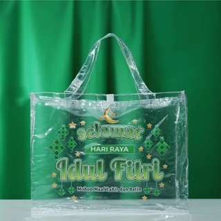 

Tas Lebaran Mika Transparan | Tas Ready Stock Parcel Lebaran Idul Fitri UK T30 P40 L14