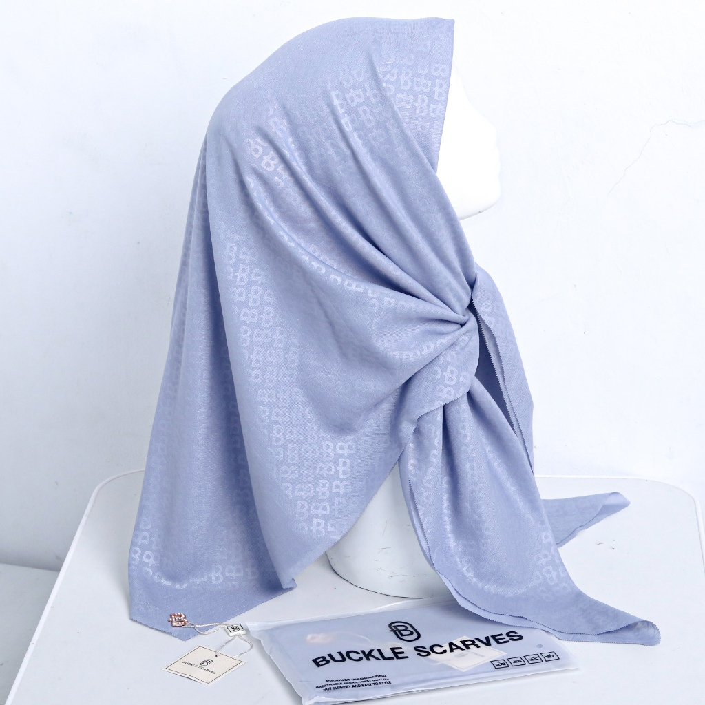 HIJAB SEGIEMPAT MONOGRAM VOILE SQUARE /JILBAB EMBOS MONOGRAM VOILE SQUARE/HIJAB MOTIF LOGO