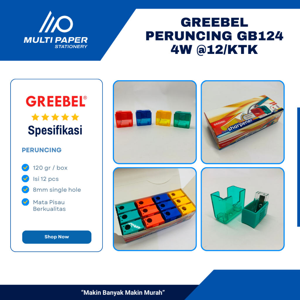 

Greebel Peruncing Rautan Sharpener GB124 Per Pcs