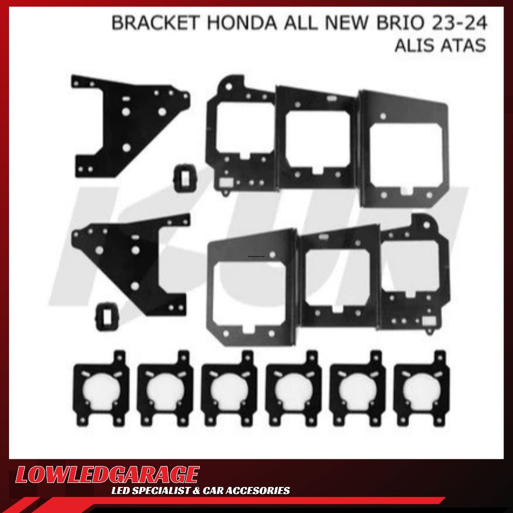 BREKET BILED BRIO MATRIX BRACKET PROJIE ALL NEW HONDA BRIO 1.5 INCH PROJI 2023 2024 DRL ALIS ATAS KE