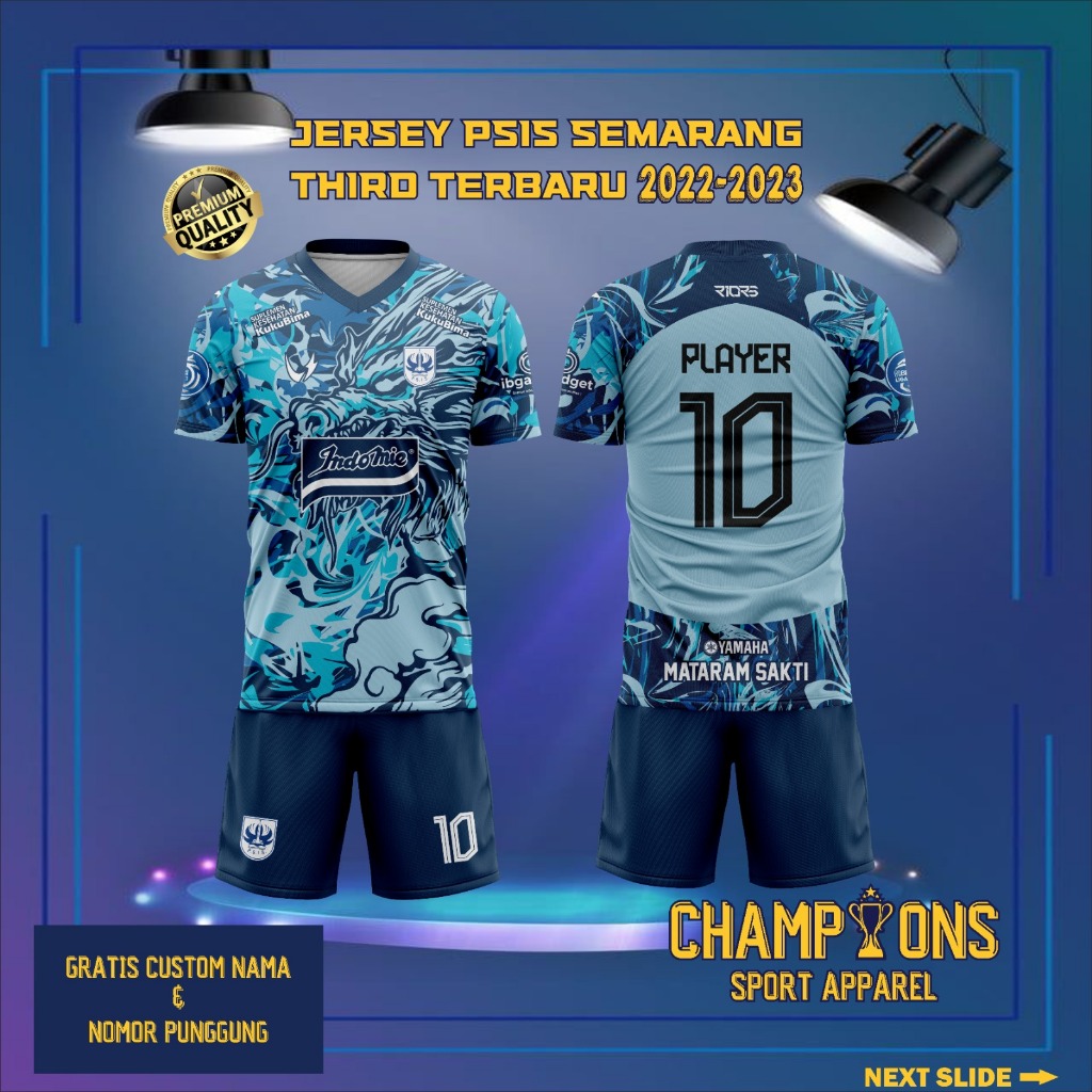 Jersey Bola PSIS TH1RD 2022-2023 Pendek FULL Design FREE custom nama dan nomor untuk dewasa dan anak