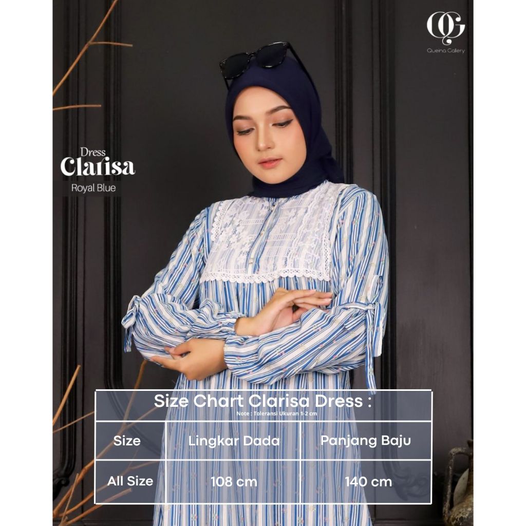 Gamis Wanita Motif Kombinasi Brokat Putih Clarisa Dress Rayon Premium