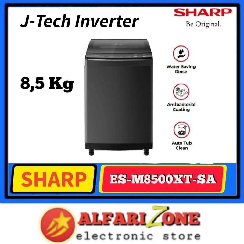 Mesin Cuci 1 Tabung 8,5 Kg SHARP ESM8500XT SA JTECH INVERTER mesin cuci 8,5kg Sharp ESM8500XTSA GARA