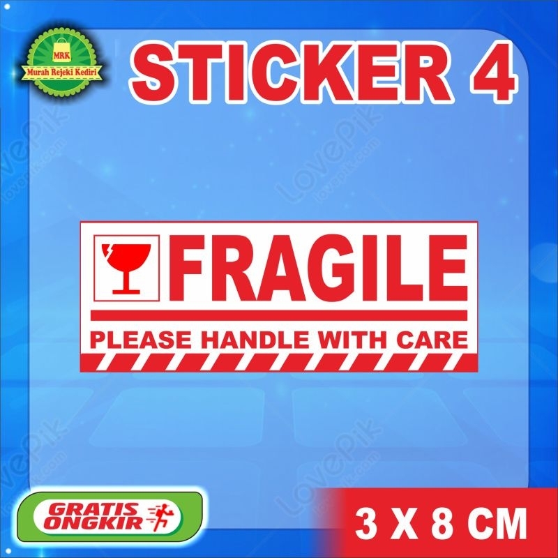 

[100]Label Sticker FRAGILE Wajib Video Unboxing Stiker Jangan Dibanting Online Shop