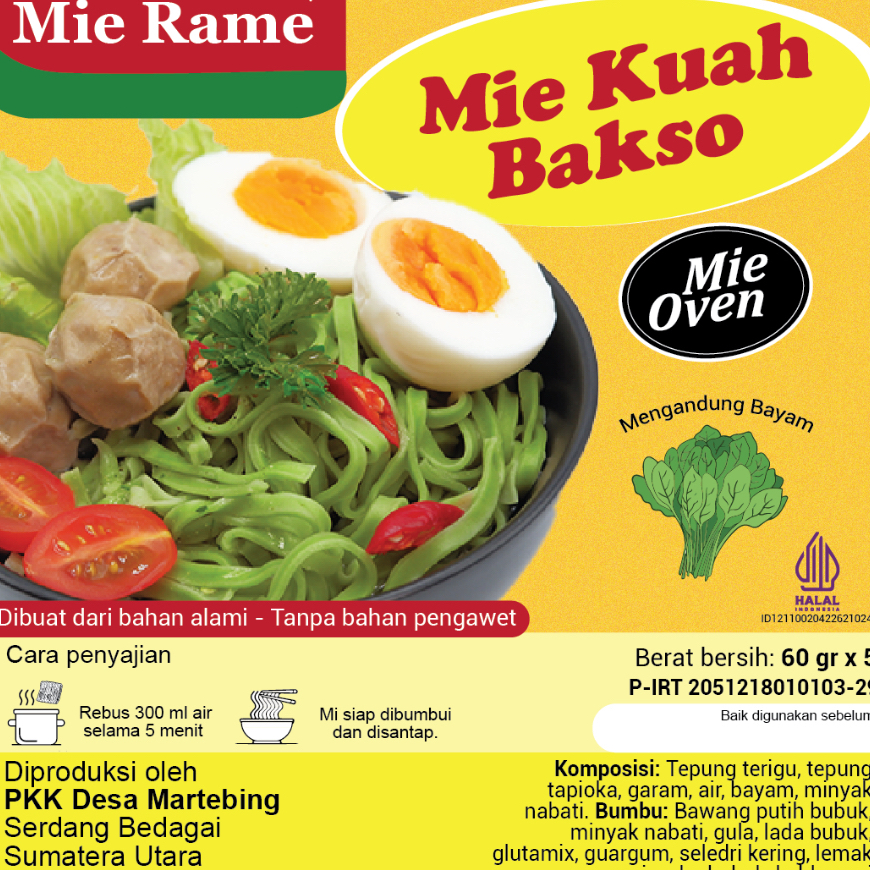 

Mie Rame Kuah Bakso Bayam - Mie Instan Sehat