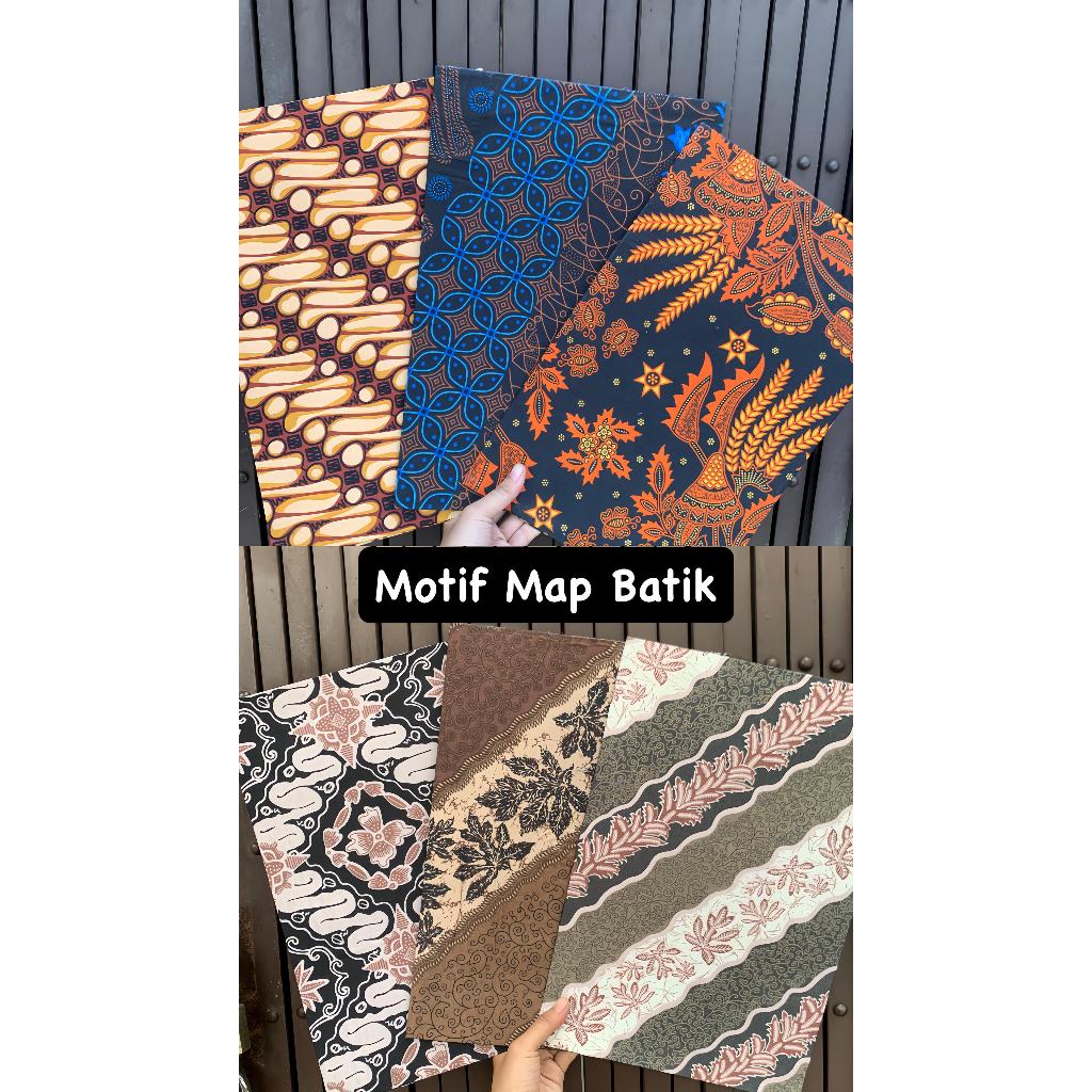 stop map batik kain random merek lleca( ukuran folio) bahan kain dalam karton buatan rapih satuan ra