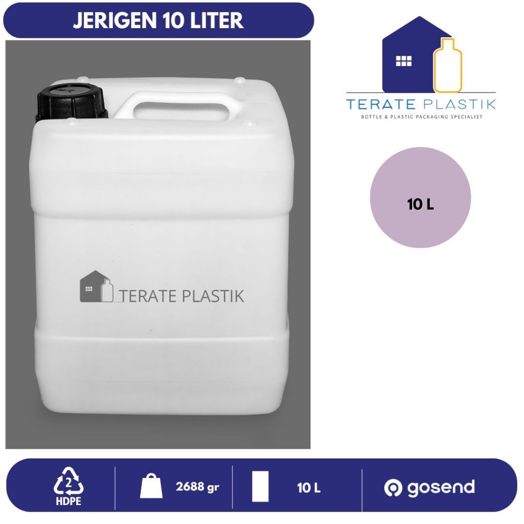 Jerigen Plastik 10L | Jerigen HDPE 10 Liter | Terate Plastik Bandung