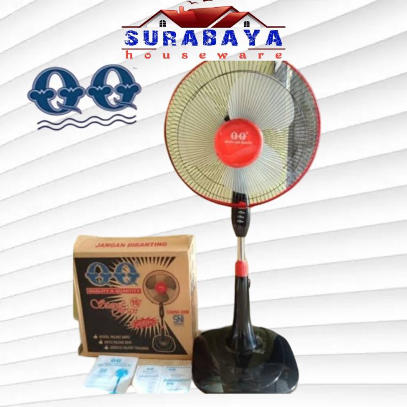 QQ kipas angin berdiri 16 inch , stand fan QQ kaki oval