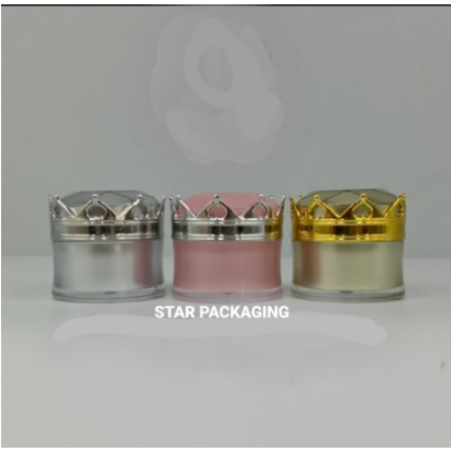 Pot Cream 10Gr Acrylic Mahkota Pot Cream 10 Gr Crown Pot Wadah Kosmetik