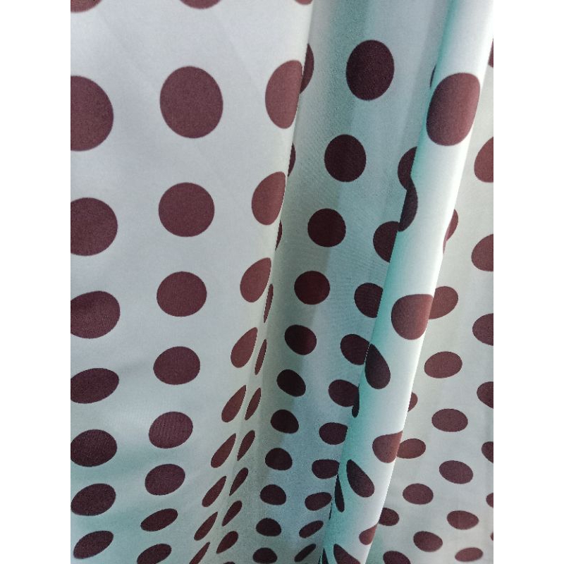 kain satin silk premium motif polkadot
