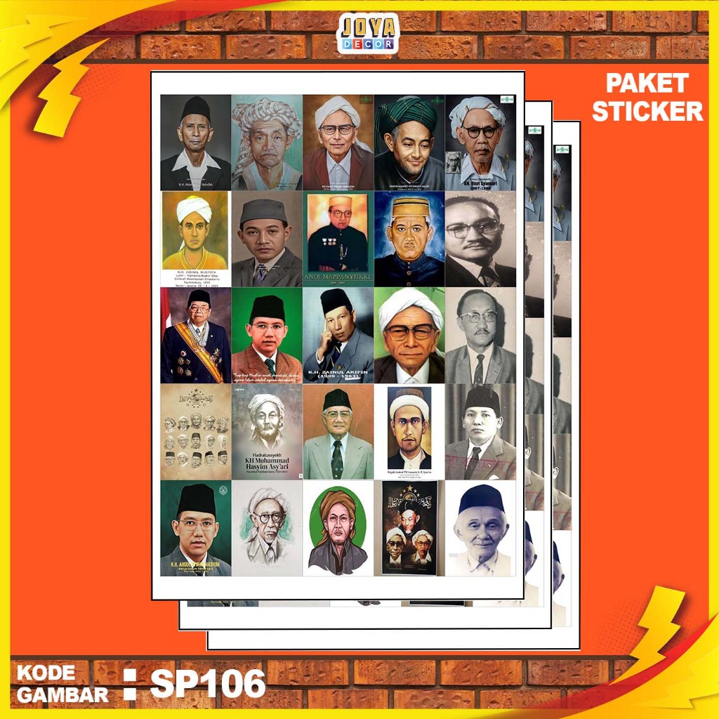 

GAMBAR STICKER TOKOH TOKOH NU / STIKER TOKOH TOKOH NU / PAKET STIKER TOKOH TOKOH NU PER 25 PCS / KODESP106