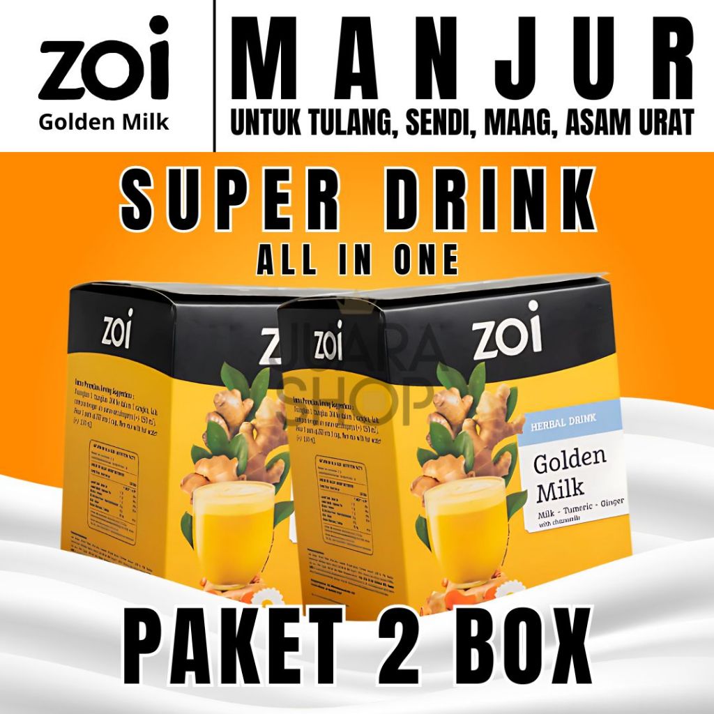 

Beli 2 Box ZOI Golden Milk Susu Kambing Etawa Jahe Kunyit – Paket Hemat 20 Sachet
