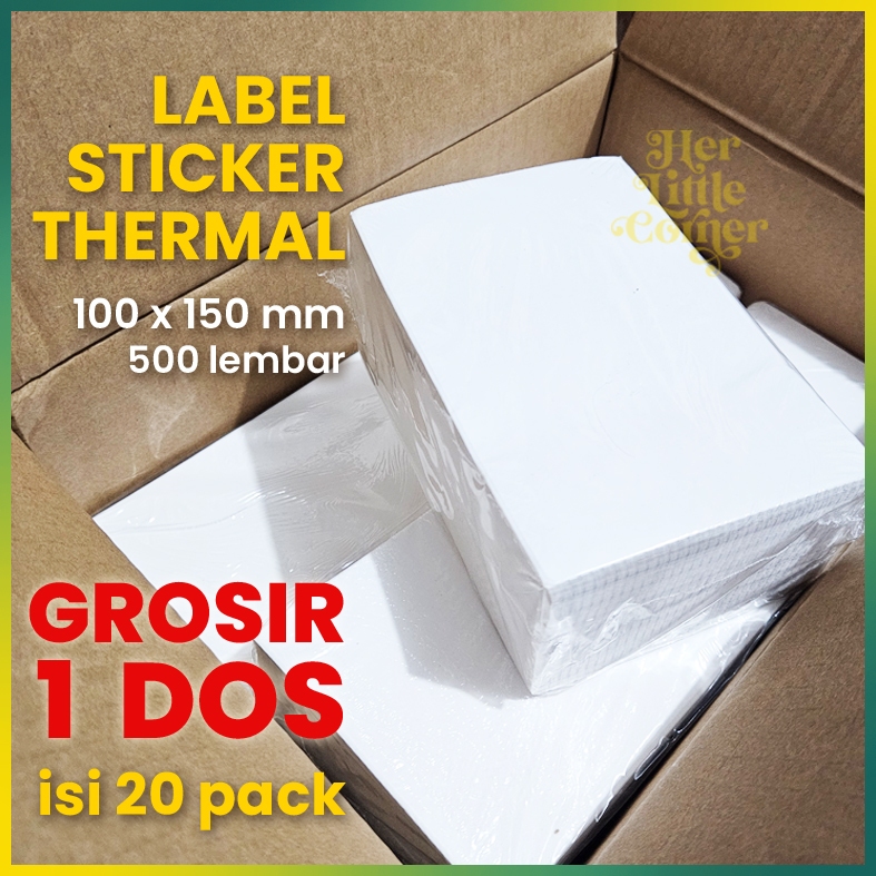 

(GROSIR) LABEL STICKER THERMAL 100x150 mm ukuran A6 isi 500