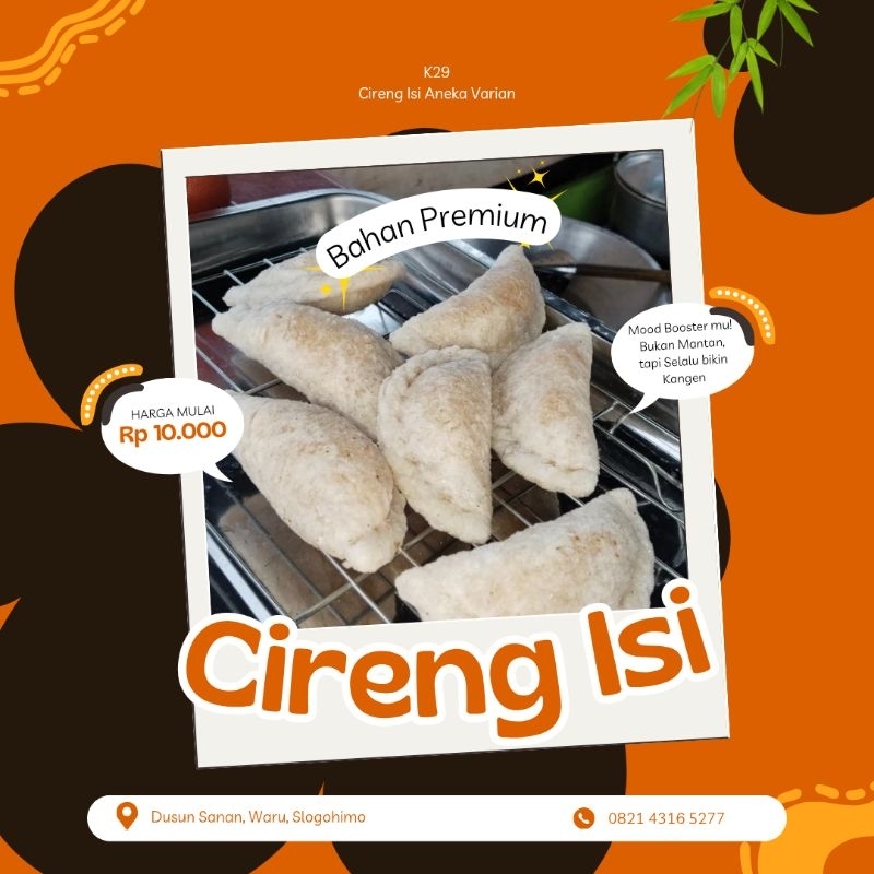 

Cireng Isi Aneka Varian (isi 3pcs) uk 10cm