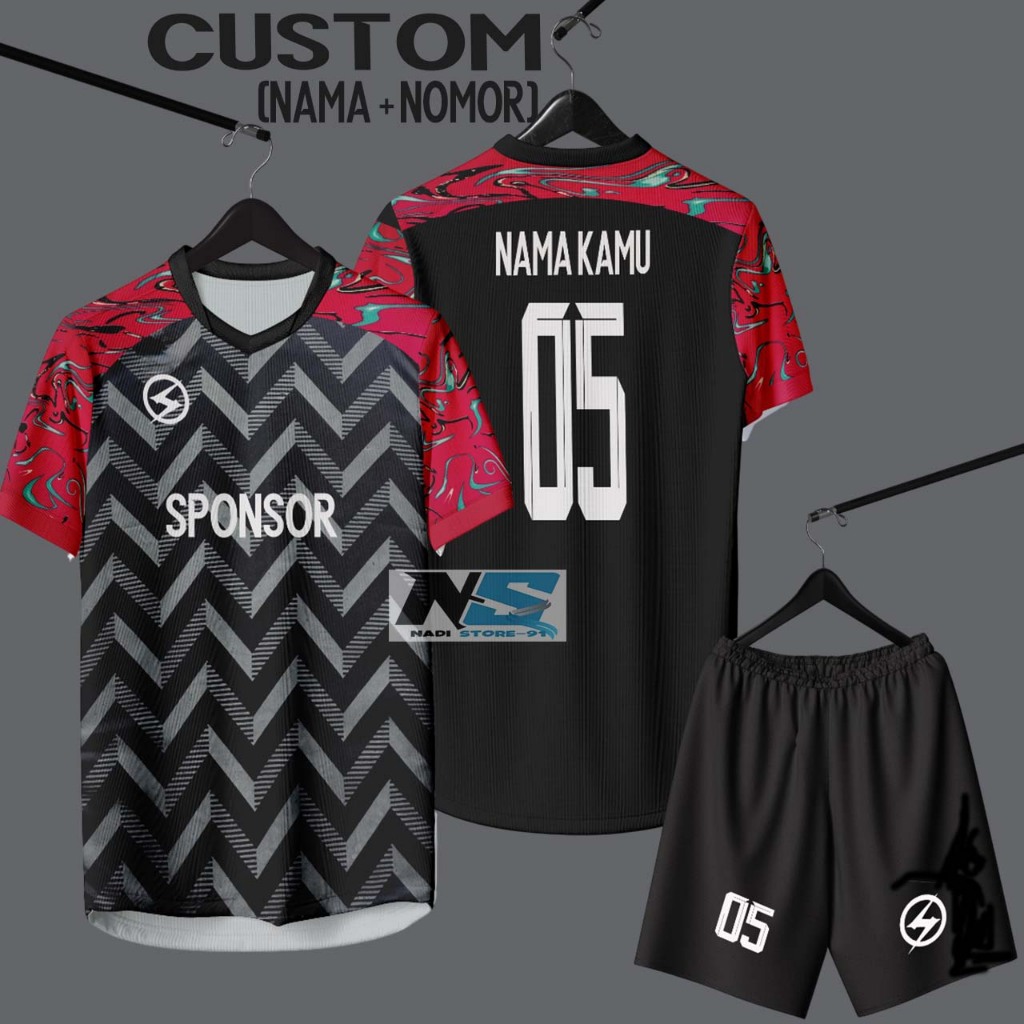 GRATIS Sablon Nama Nomor Punggung Baju Sepak Bola futsal Dewasa Grade cowok cewek Terbaru