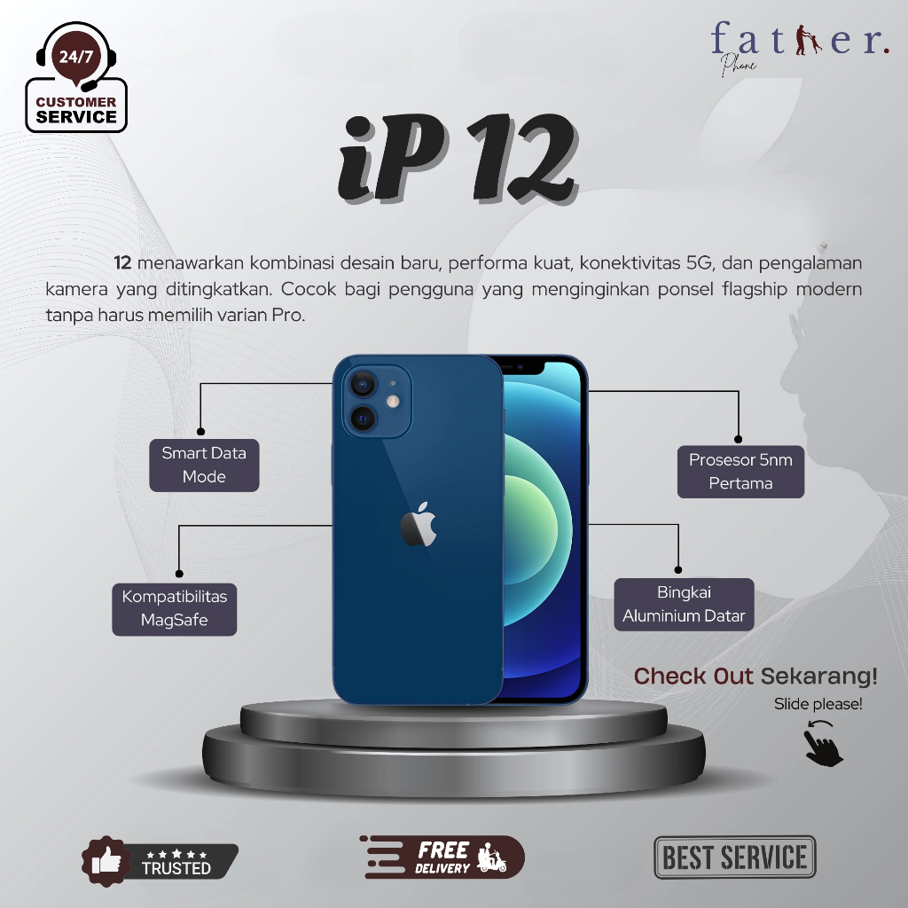 Father Phone | iPhone 12 256Gb | 128Gb | X 256Gb Garansi Resmi