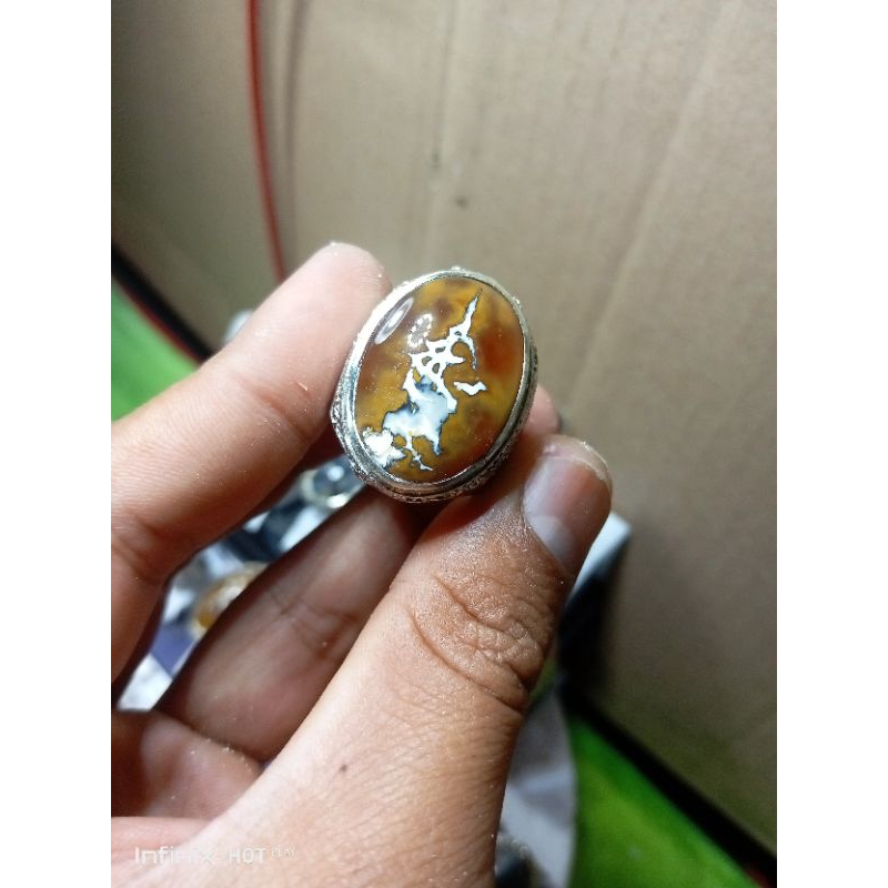 batu cincin natural karangnunggal motif keris