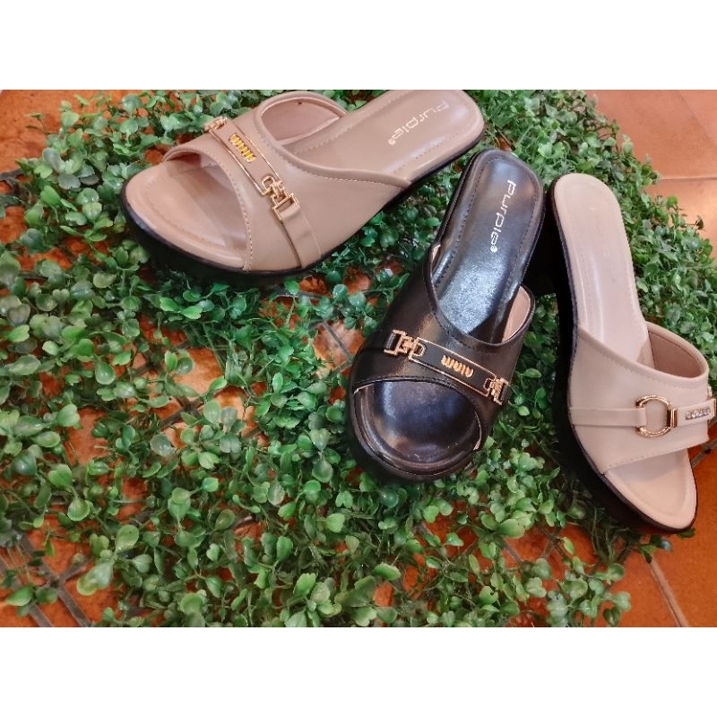 sandal sepatu pesta wanita purple