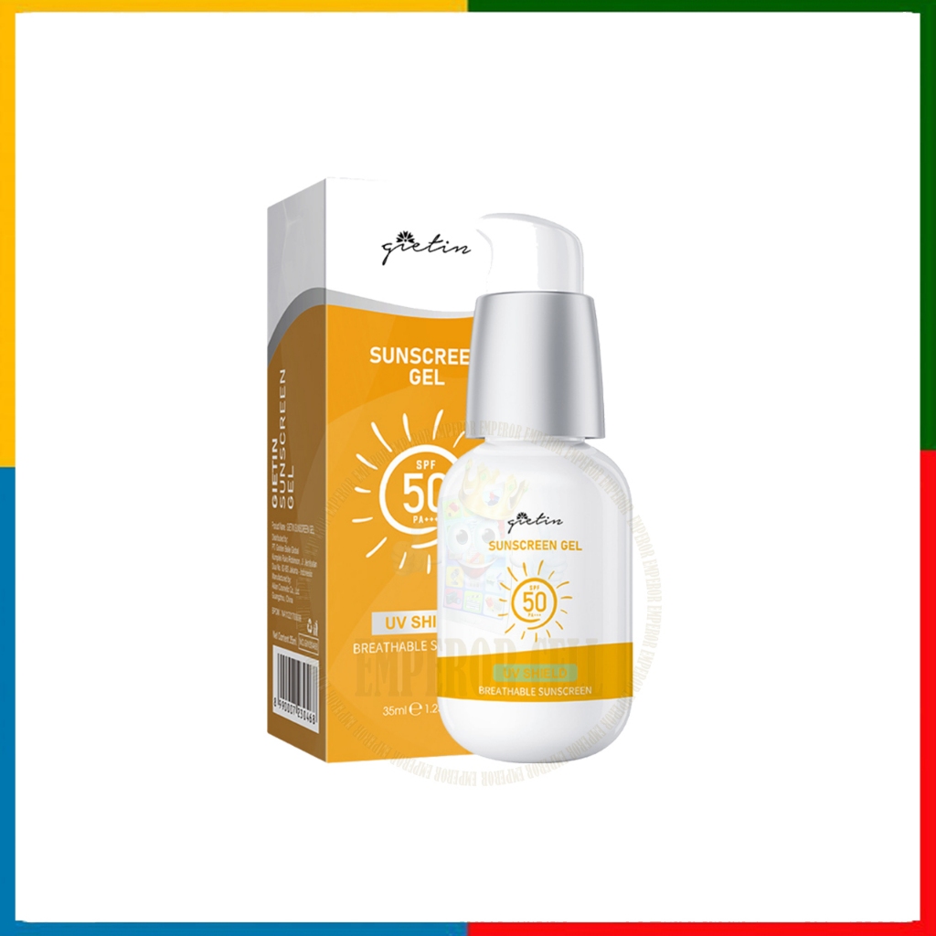 Gietin Sunscreen Gel UV Shield Breathable Solar Smart UV Protector SPF 50 PA+++ 35ml