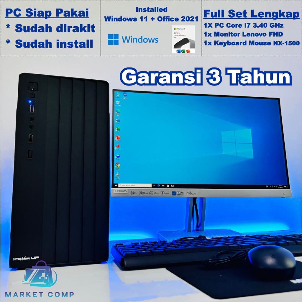PC Rakitan Core i7 • Full Set Lengkap CPU Komputer • Garansi 3 Tahun