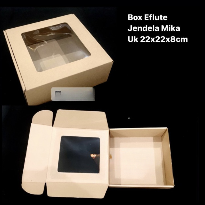 

Box Model Jendela Mika Dus Cake Eflute 22x22x8cm