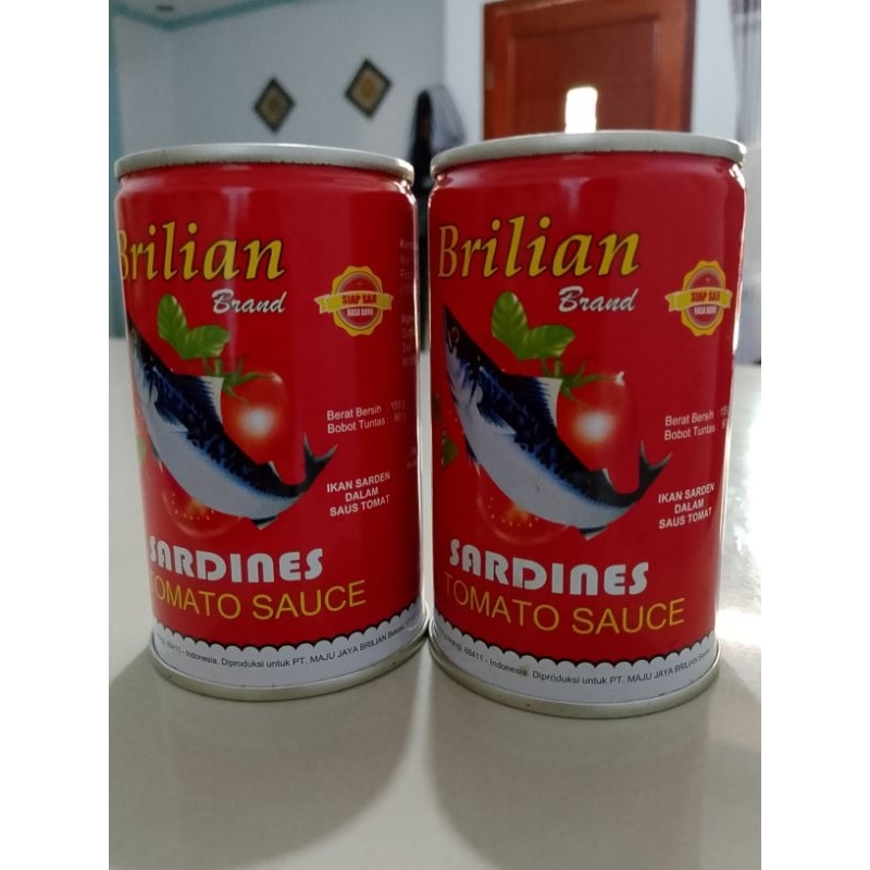

sarden brilian 425 gr sauce tomat paket 2 exp 2028
