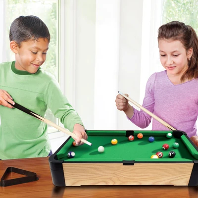 Kiddy Fun 16 Inci Set Table Top Pool Mini Desktop Billiard Pool Table