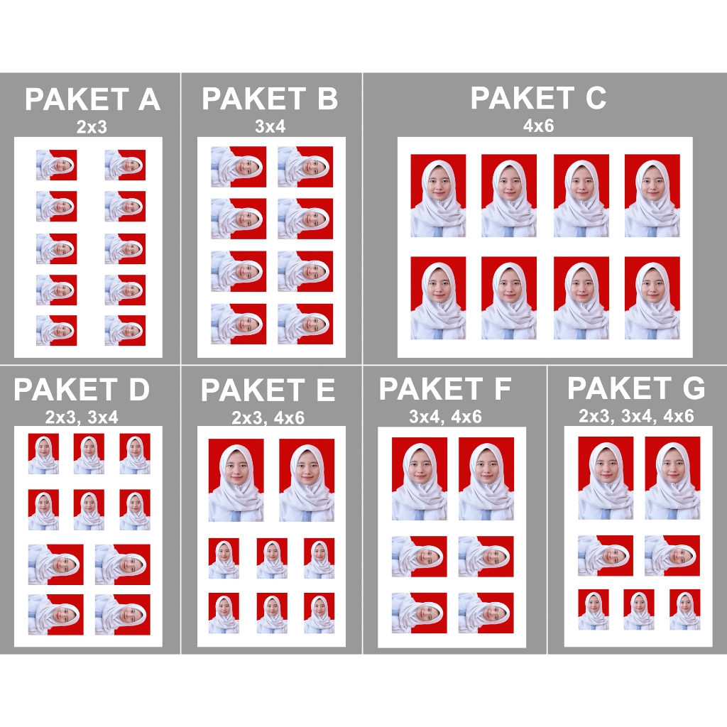 CETAK PAS FOTO ( BAHAN DOFF )