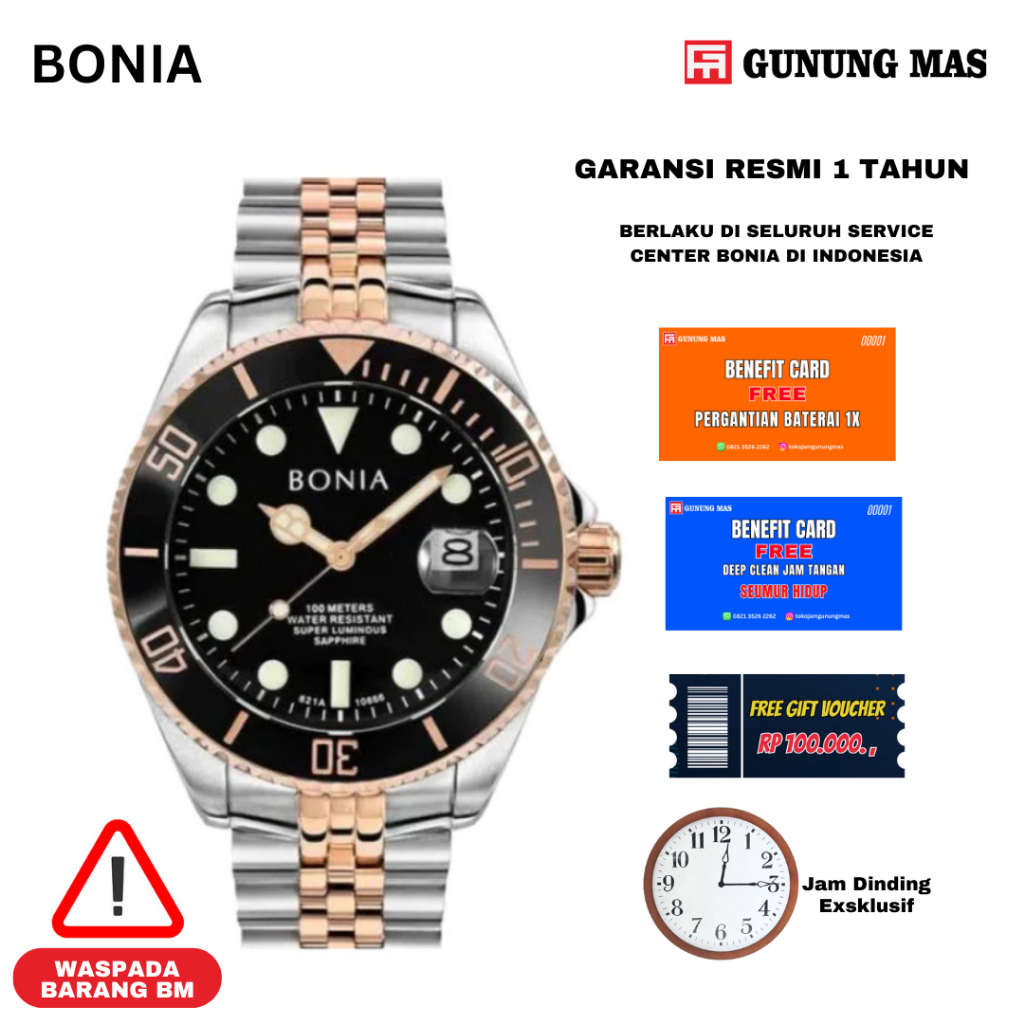 Bonia BP10666-1630LE AUTO Jam Tangan Pria 100% Original