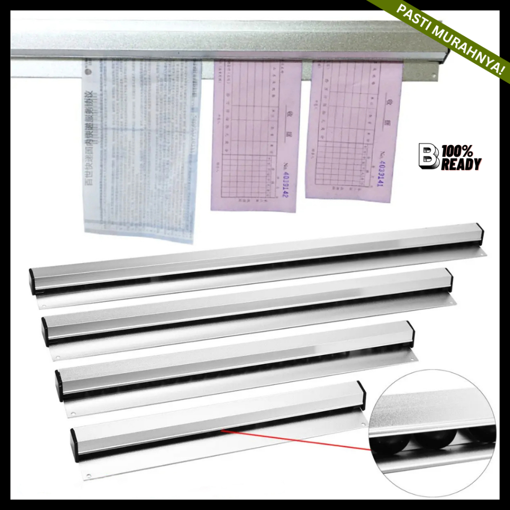 

Gantungan Nota 50cm / Bill Holder / Receipt Holder / Capitan Nota Stainless / Penjepit Kertas Bon