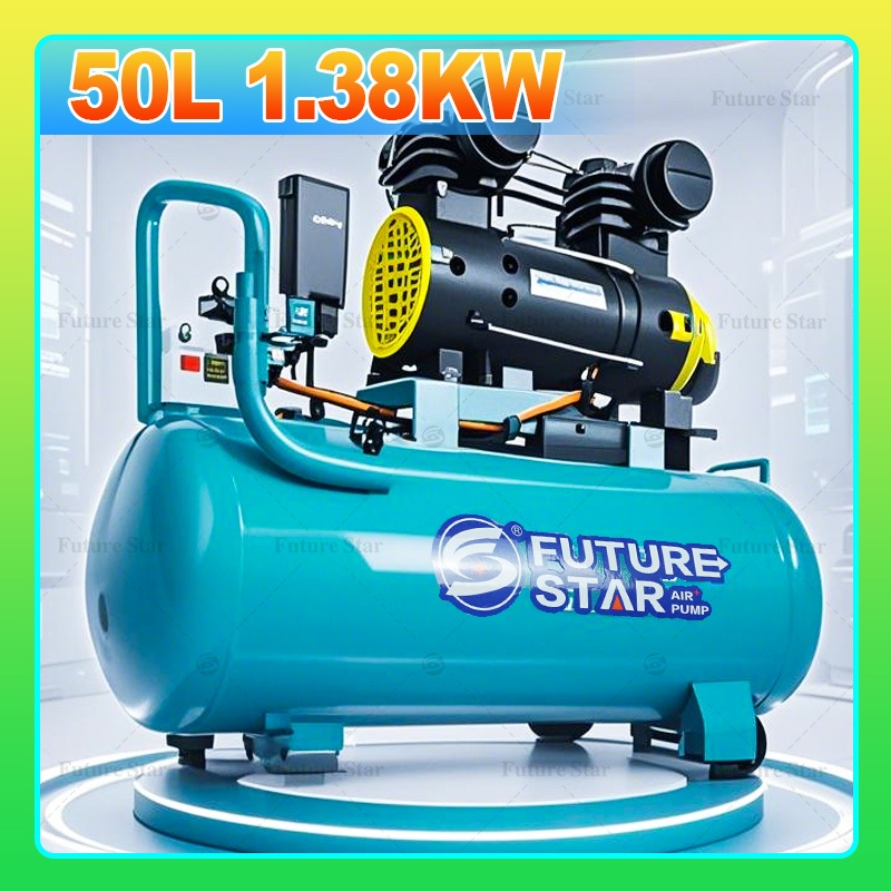 Mesin Kompresor Listrik / Air Compressor Tank Oilless Portable / Angin Silent Ultra Quiet Oil Free E