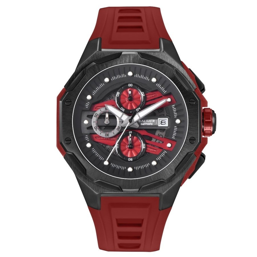 Jam Tangan Pria Balmer 8812 Original-Saphire Glass-Rubber