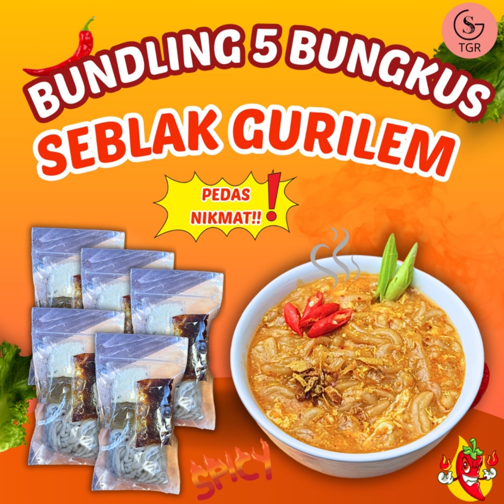

5 BUNGKUS SEBLAK GURILEM PEDAS NIKMAT KUAH SEBLAK INSTAN FOOD