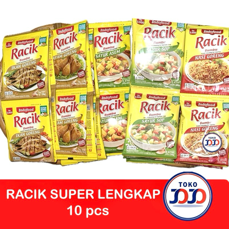 

Bumbu Racik Indofood Murah Lengkap 20 gram x 10 pcs - Bumbu Racik Sayur Asem, Bumbu Racik Nasi Goreng, bumbu Racik Ikan Goreng, Bumbu Racik Ayam Goreng, Bumbu Racik Sayur Sop