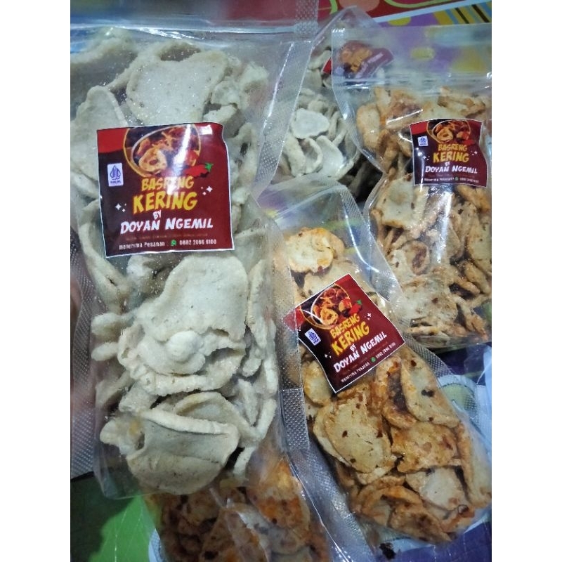 

Basreng cikruh pedas daun jeruk isi 130gram standing poch basreng koin